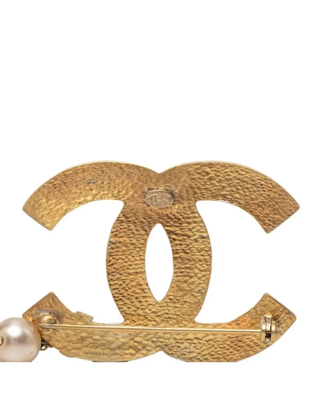 Chanel Cc Logo Heart Brooch Metal #357861C65B